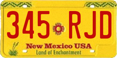 NM license plate 345RJD