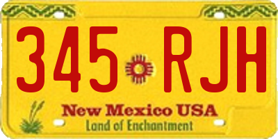 NM license plate 345RJH