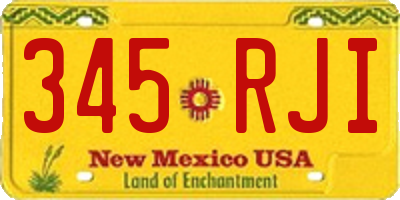 NM license plate 345RJI