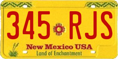 NM license plate 345RJS