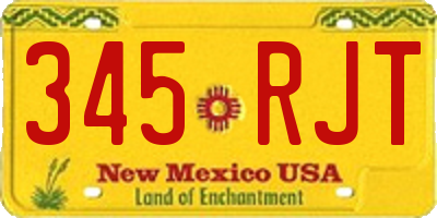 NM license plate 345RJT
