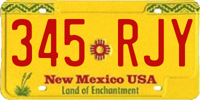 NM license plate 345RJY