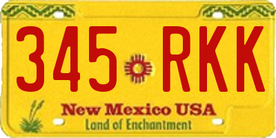 NM license plate 345RKK