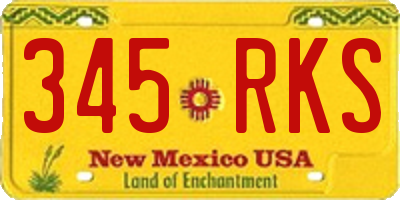 NM license plate 345RKS