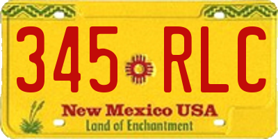 NM license plate 345RLC