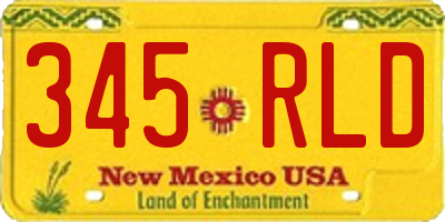 NM license plate 345RLD