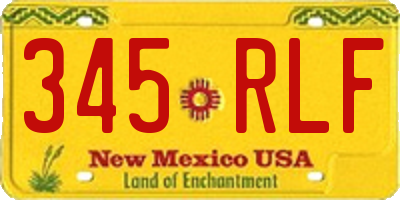 NM license plate 345RLF