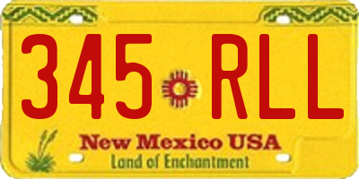 NM license plate 345RLL