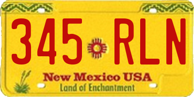 NM license plate 345RLN