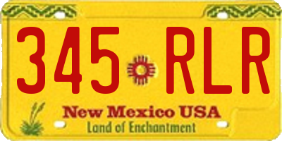 NM license plate 345RLR