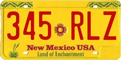 NM license plate 345RLZ