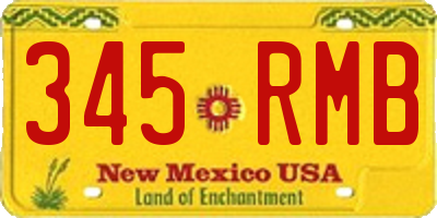 NM license plate 345RMB