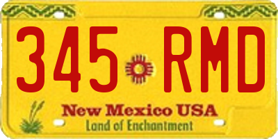 NM license plate 345RMD