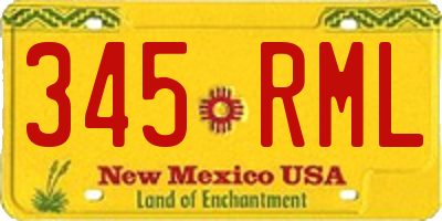 NM license plate 345RML