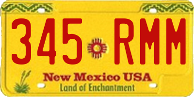 NM license plate 345RMM