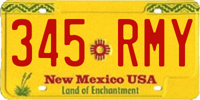 NM license plate 345RMY