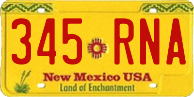 NM license plate 345RNA