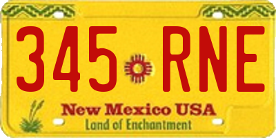NM license plate 345RNE