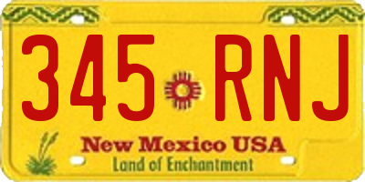 NM license plate 345RNJ