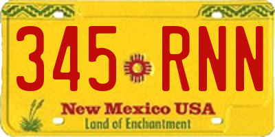 NM license plate 345RNN