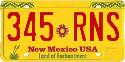 NM license plate 345RNS