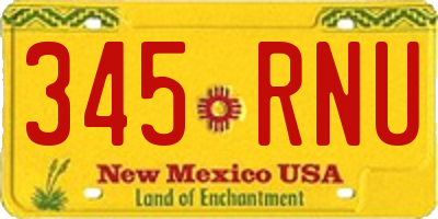 NM license plate 345RNU