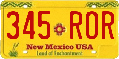 NM license plate 345ROR