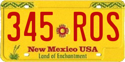 NM license plate 345ROS