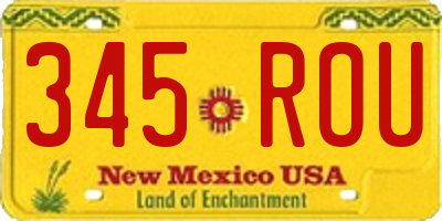 NM license plate 345ROU