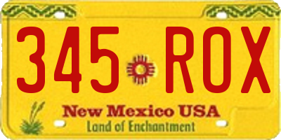 NM license plate 345ROX