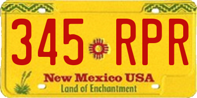 NM license plate 345RPR