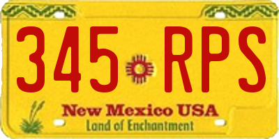 NM license plate 345RPS