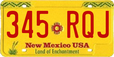 NM license plate 345RQJ