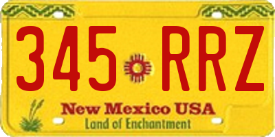 NM license plate 345RRZ