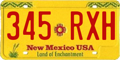NM license plate 345RXH