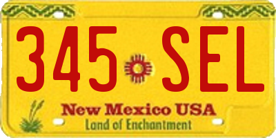 NM license plate 345SEL
