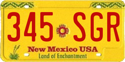 NM license plate 345SGR