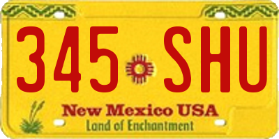 NM license plate 345SHU