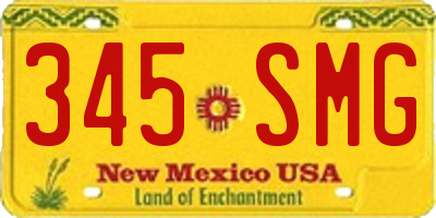 NM license plate 345SMG