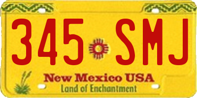 NM license plate 345SMJ