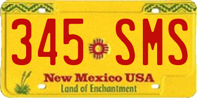 NM license plate 345SMS