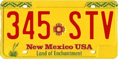 NM license plate 345STV