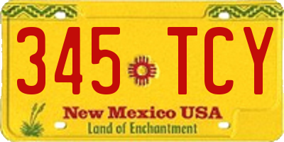 NM license plate 345TCY