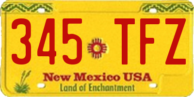 NM license plate 345TFZ