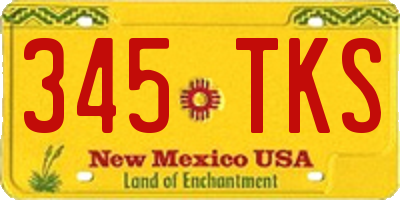 NM license plate 345TKS