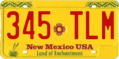 NM license plate 345TLM