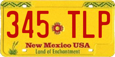 NM license plate 345TLP