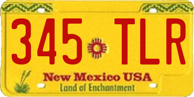 NM license plate 345TLR