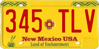 NM license plate 345TLV