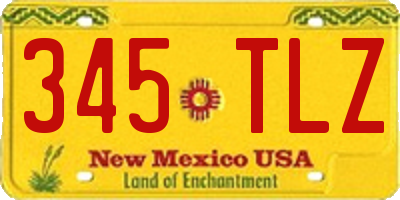 NM license plate 345TLZ